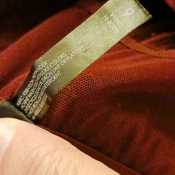 TORRID BABYDOLL PLUS SIZE 6, 93% NYLON, BURGUNDY PATTERN, LINED, VALENTINE'S DAY - Picture 4 of 4